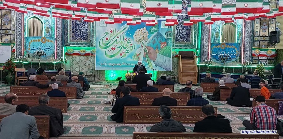دیدار دبیرکل مجمع تقریب با نماینده ولی فقیه در شهرستان ورامین و ایرد سخنرانی در مسجد جامع شهرستان 5/12/1402