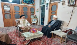 دیدار دبیرکل مجمع تقریب با نماینده ولی فقیه در شهرستان ورامین و ایرد سخنرانی در مسجد جامع شهرستان 5/12/1402