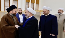 دیدار دبیرکل و اعضای شورای عالی مجمع تقریب با سیدعمار الحکیم رئیس جریان حکمت ملی عراق 1403/2/22
