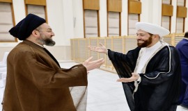 دیدار دبیرکل و اعضای شورای عالی مجمع تقریب با سیدعمار الحکیم رئیس جریان حکمت ملی عراق 1403/2/22