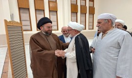 دیدار دبیرکل و اعضای شورای عالی مجمع تقریب با سیدعمار الحکیم رئیس جریان حکمت ملی عراق 1403/2/22