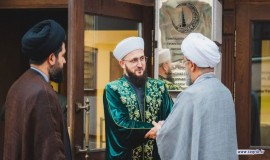 دیدار دکتر شهریاری، دبیر کل مجمع جهانی تقریب مذاهب اسلامی و شیخ کامل سمیع الله مفتی اعظم قازان 29/2/1403