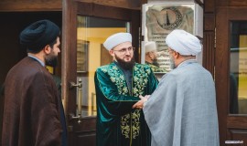 دیدار دکتر شهریاری، دبیر کل مجمع جهانی تقریب مذاهب اسلامی و شیخ کامل سمیع الله مفتی اعظم قازان 29/2/1403
