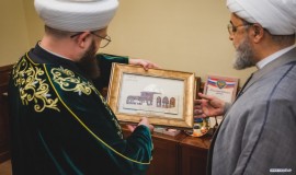 دیدار دکتر شهریاری، دبیر کل مجمع جهانی تقریب مذاهب اسلامی و شیخ کامل سمیع الله مفتی اعظم قازان 29/2/1403