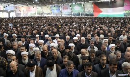 حضور دبیرکل مجمع جهانی تقریب مذاهب و علمای اهل سنت در اقامه نماز شهید اسماعیل هنیه 15/5/1403