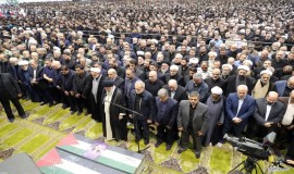 حضور دبیرکل مجمع جهانی تقریب مذاهب و علمای اهل سنت در اقامه نماز شهید اسماعیل هنیه 15/5/1403
