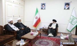 دیدار دبیرکل مجمع تقریب با رئیس جامعه مدرسین حوزه علمیه قم -1403/2/12