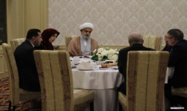 دیدار حجت الاسلام و المسلمین دکتر حمید شهریاری،با فریت موخامتشین، مشاور گروه چشم انداز راهبردی «روسیه: جهان اسلام» در حاشیه اجلاس بین المللی کازان فرو