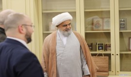 دیدار حجت الاسلام و المسلمین دکتر حمید شهریاری،با فریت موخامتشین، مشاور گروه چشم انداز راهبردی «روسیه: جهان اسلام» در حاشیه اجلاس بین المللی کازان فرو