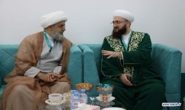 دیدار حجت الاسلام والمسلمین دکتر حمید شهریاری دبیرکل مجمع جهانی تقریب مذاهب اسلامی با کامیل سامیگوللین مفتی جمهوری تاتارستان در حاشیه اجلاس بین‌المللی گروه چشم انداز راهبردی روسیه -جهان اسلام- کازان فروم